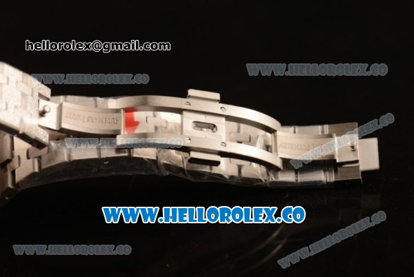 Audemars Piguet Royal Oak Clone AP Calibre 3120 Automatic Steel Case with White Dial and Steel Bracelet (EF) - Click Image to Close